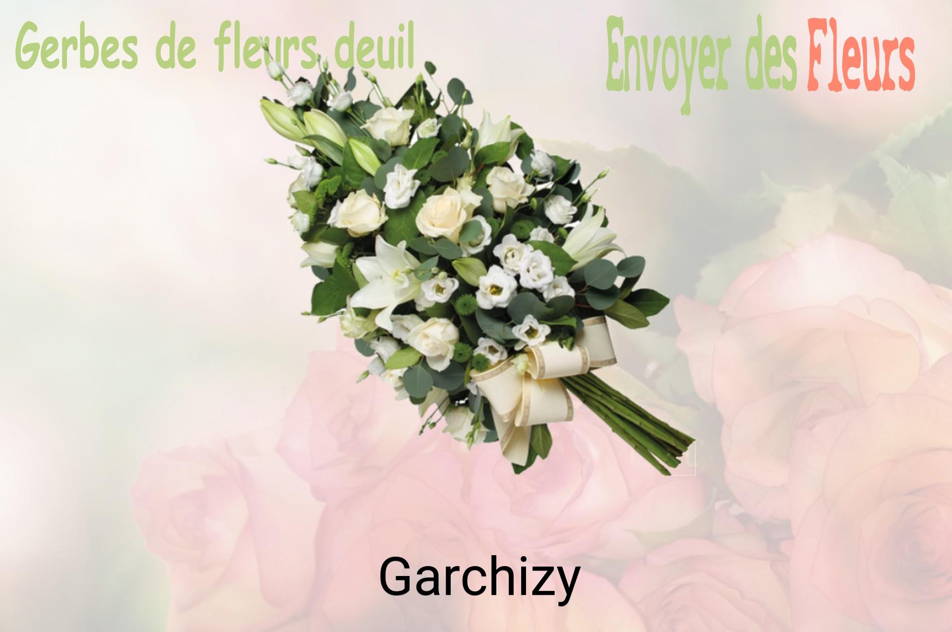 Gerbe de fleurs de deuil livrée à Garchizy